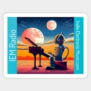 IEM Radio - Indie Electronic Music - Robot Music Sticker